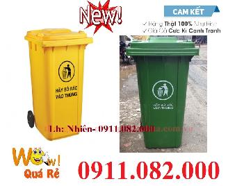  Giảm 20% giá thùng rác nhựa- thùng rác 120l 240l 660l hàng mới giá rẻ- lh 0911082000