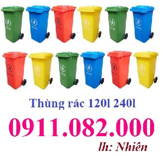  Những mẫu mã thùng rác giá rẻ hiện nay, Thùng rác giá rẻ chất lượng, thùng rác 120l 240l- lh 091108