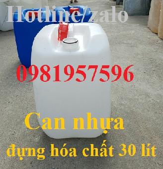 Can nhựa đựng hóa chất 30 lít có nắp chống tràn, an toàn khi đựng hóa chất