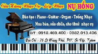Tuyển sinh các lớp nhạc cụ : organ, guitar, piano, trống nhạc tại tphcm 