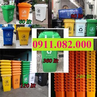  Thùng rác môi trường, công cộng giá rẻ, thùng rác 120l 240l giá cạnh tranh- lh 0911082000